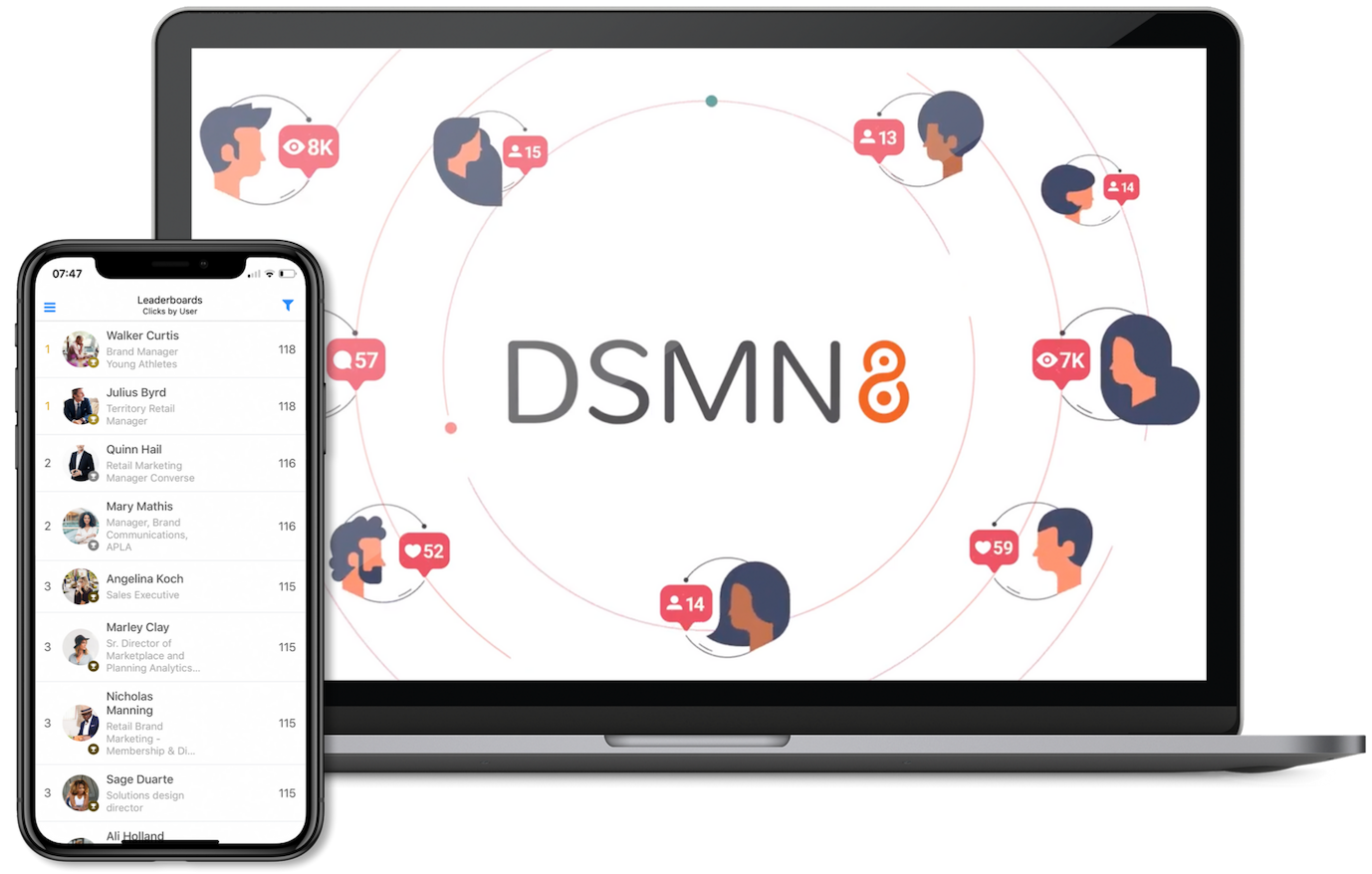 DSMN8 Employee Influencers Platform with Gamification