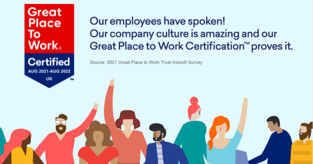 DSMN8 Recognized as a Grerat Place to Work-Certified Company