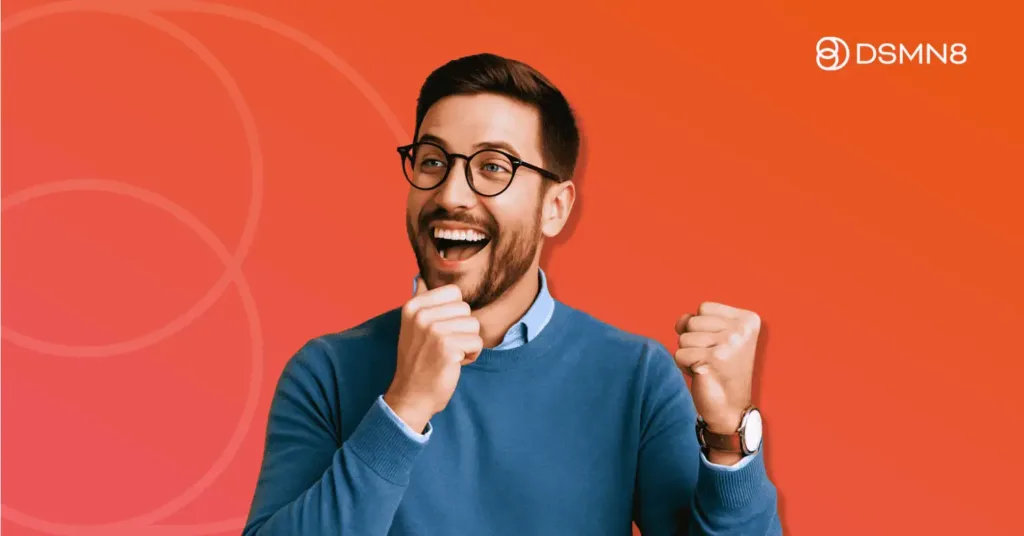 employee celebrating success