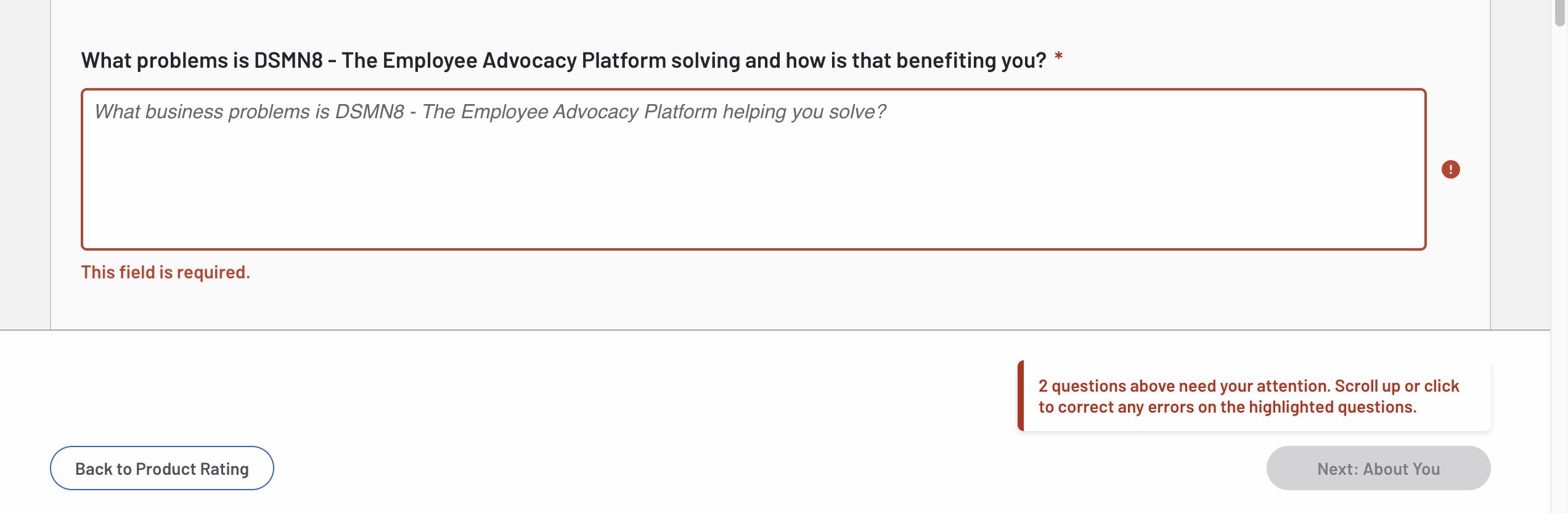 DSMN8’s Quick Guide to Filling in a G2 Review 8 g2 review required question