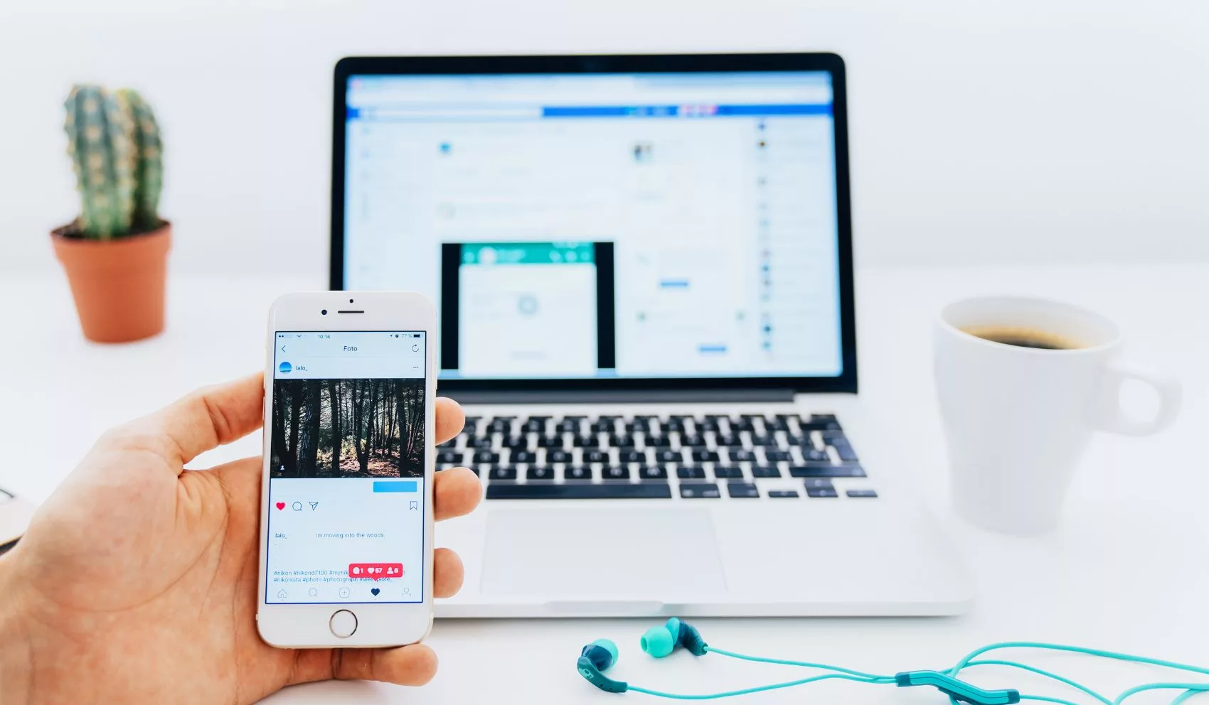 Why Is Employee Advocacy Important? 3 Employee using social media on laptop and phone