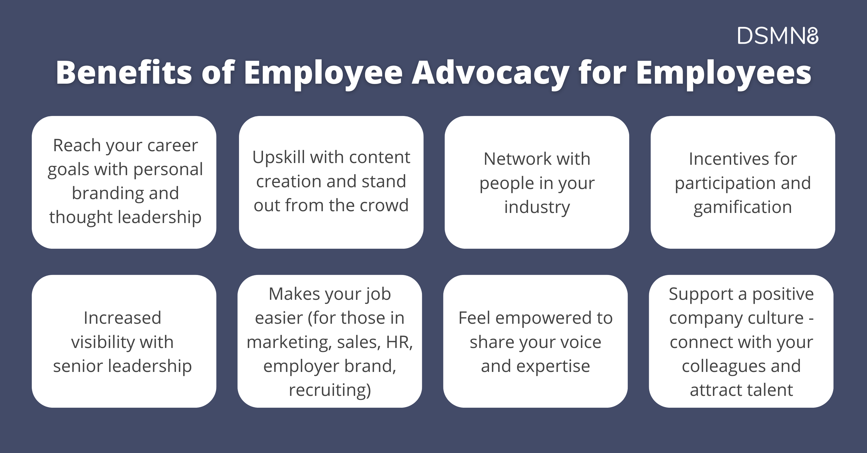infographic benefits of employee advocacy for employees