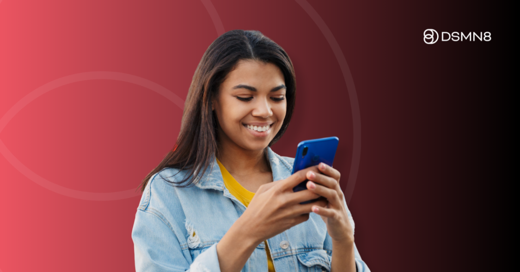 woman using smartphone