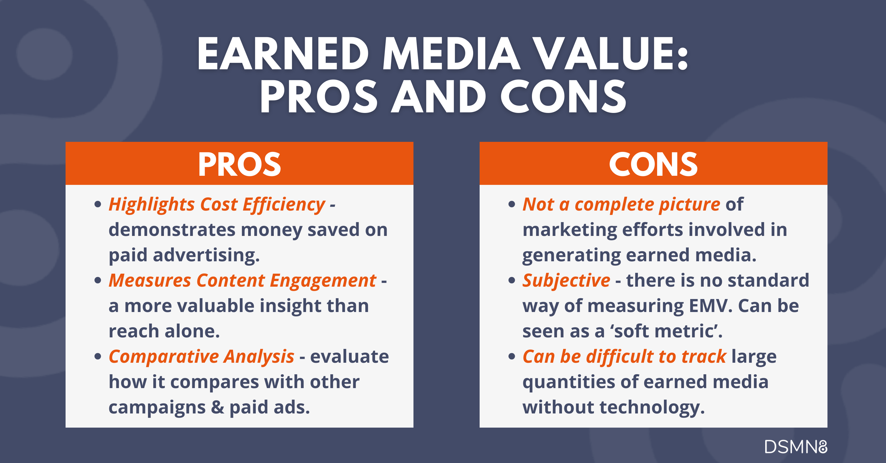 earned media value pros and cons