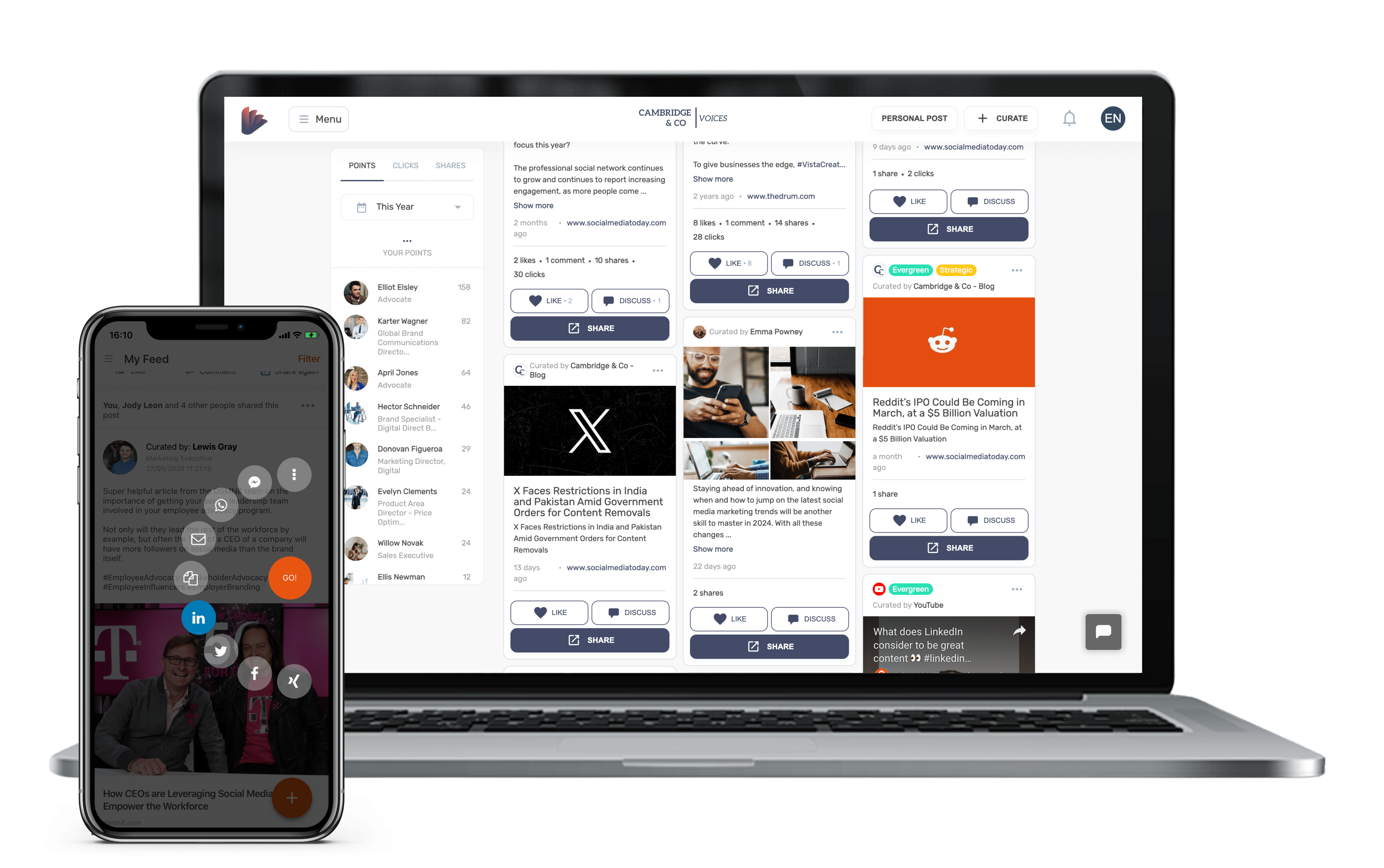 Employee Advocacy Success Stories 1 DSMN8 employee advocacy platform for marketing