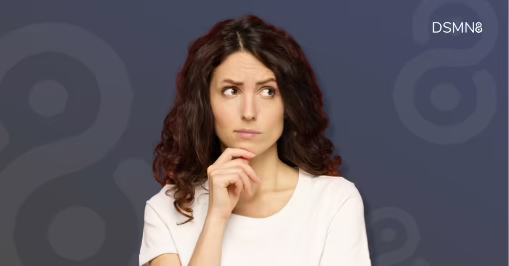 woman looking concerned