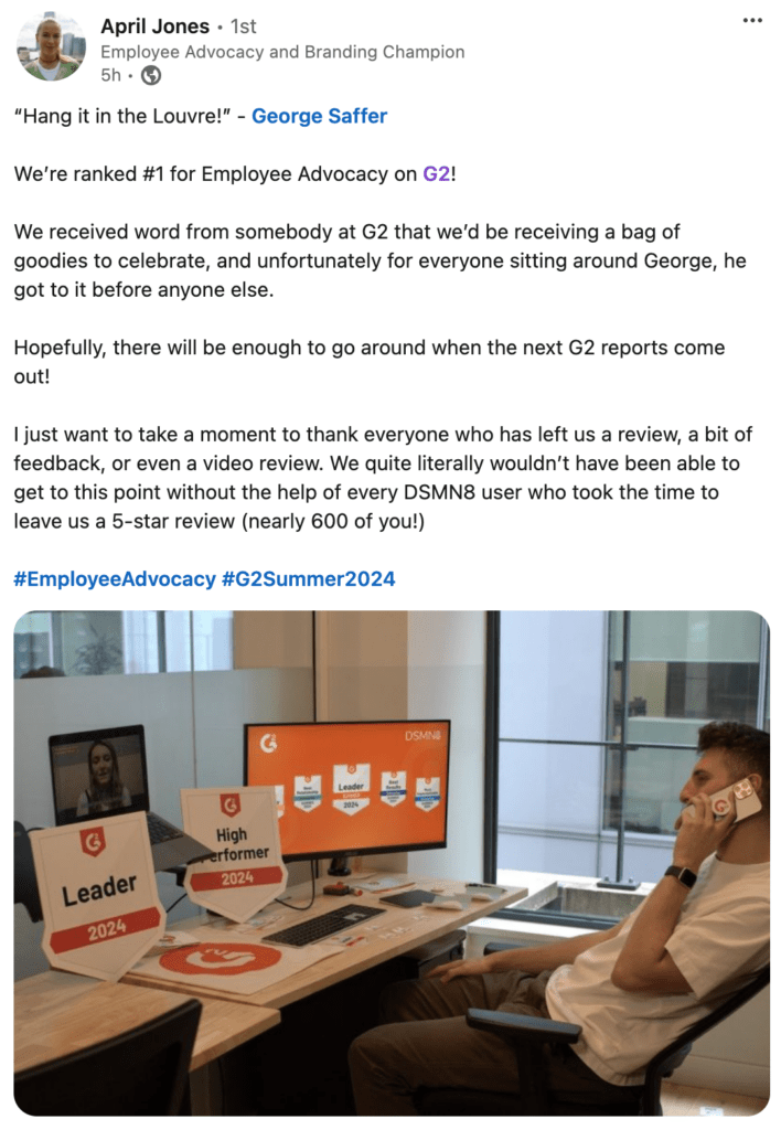 How to Create Engaging Images for LinkedIn Content 4 employee-generated content example