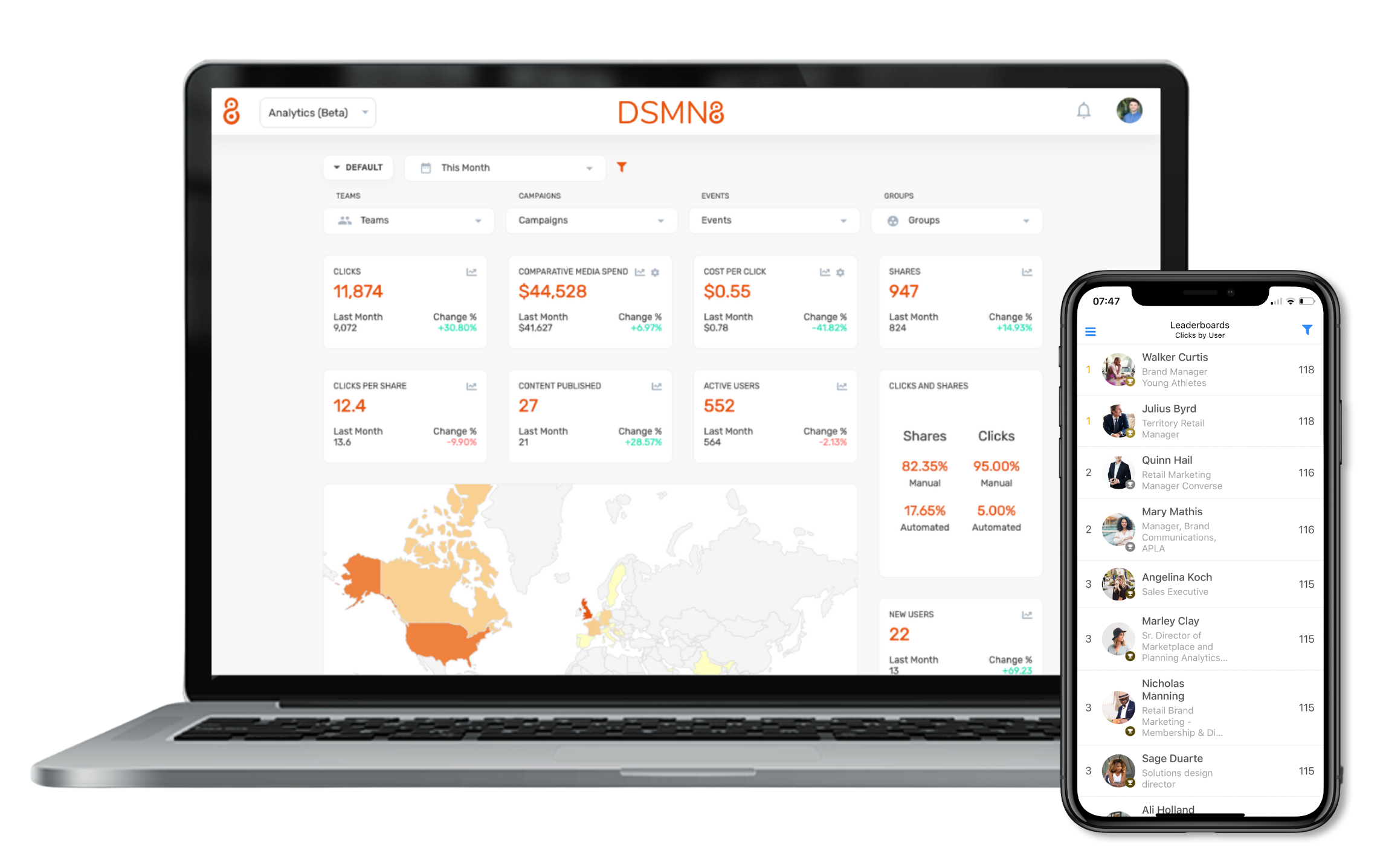 DSMN8 analytics and leaderboard