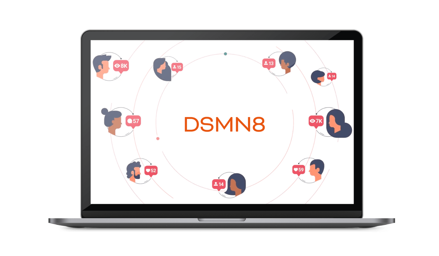 Become A Partner 1 DSMN8 Logo Laptop Mockup