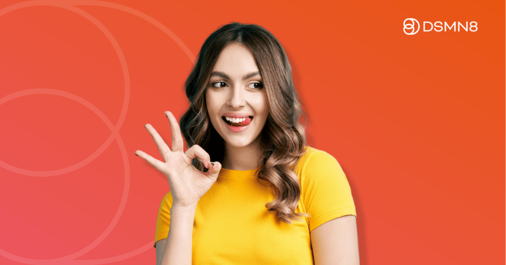 happy employee doing okay sign
