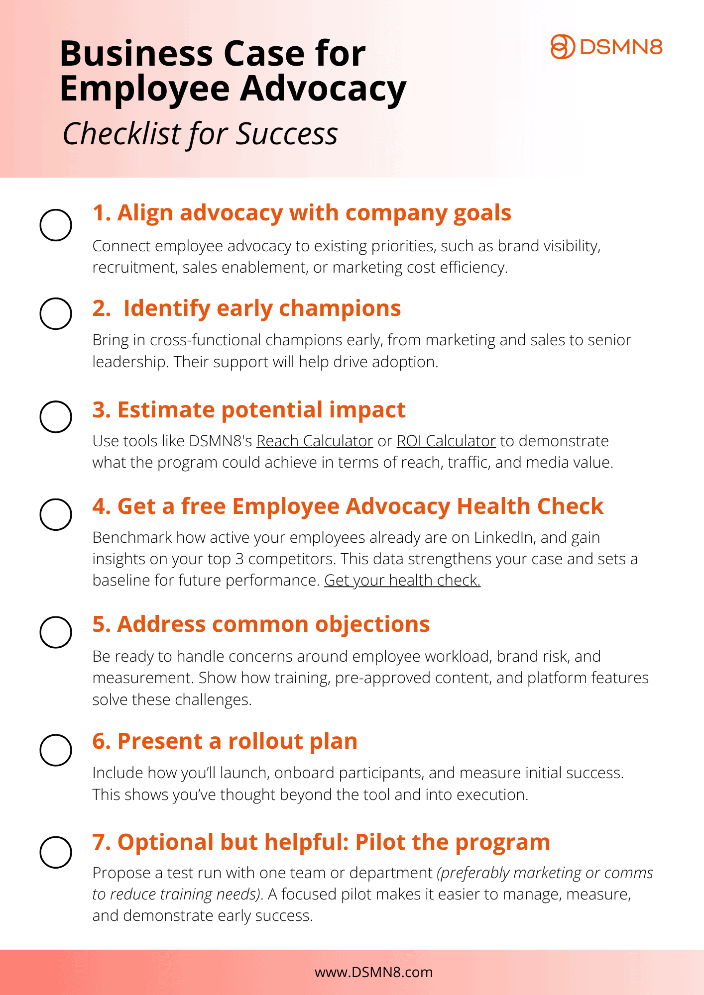 The Business Case for Employee Advocacy Checklist