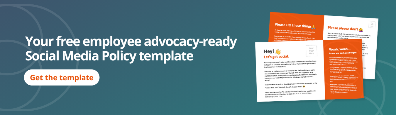 social media policy template promo