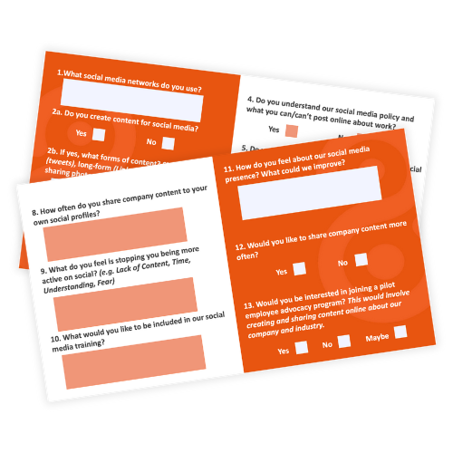 Employee Advocacy Templates 3 DSMN8 Employee Social Media Survey