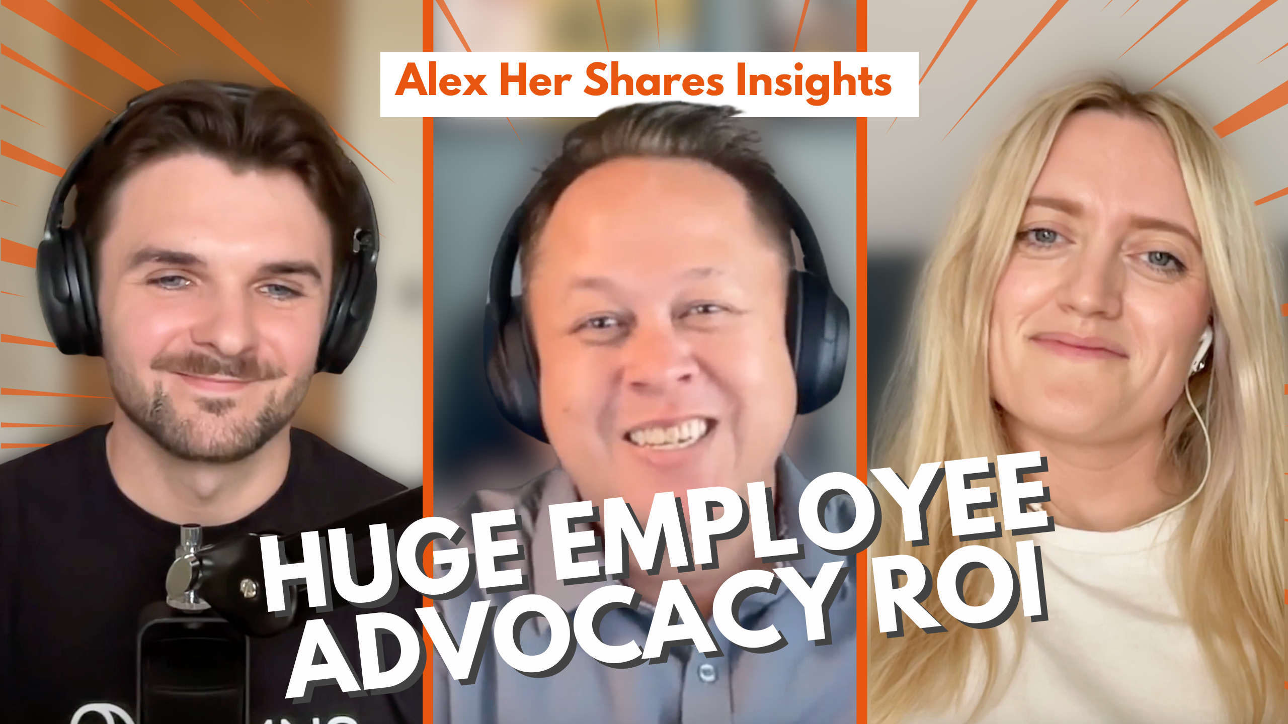 Podcast thumbnail featuring a picture of guests Alex and Emma.