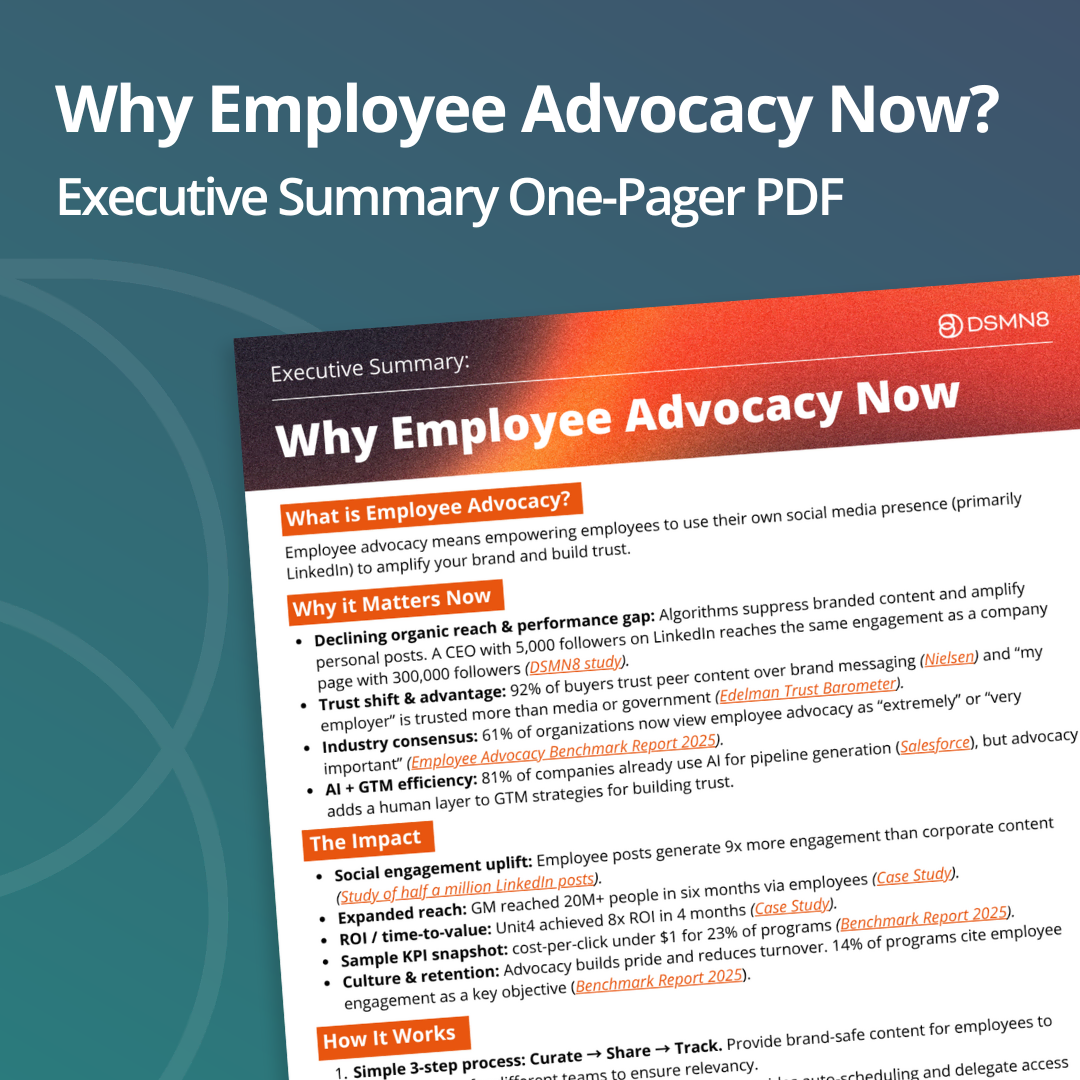 why employee advocacy now executive summary one-pager PDF