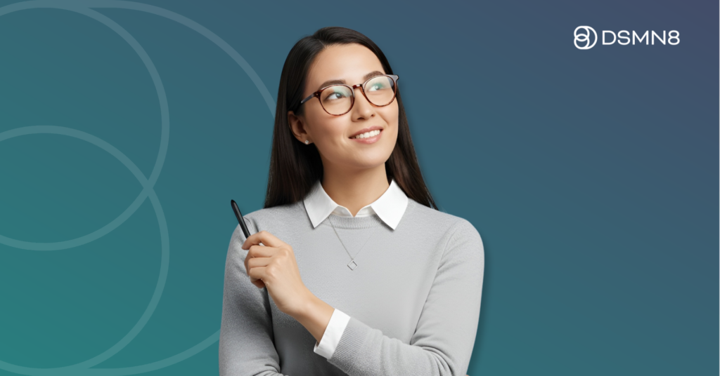 marketing professional thinking