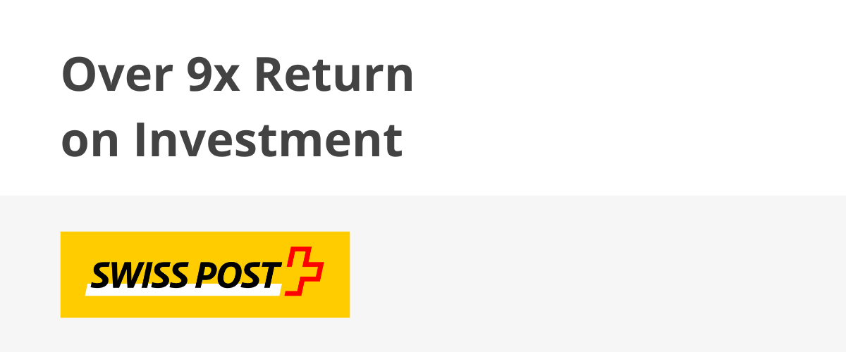 Swiss Post x DSMN8 Key Result (Over 9x Return on Investment)