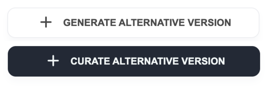 Dynamic Display Generate vs Curate Alternative Version