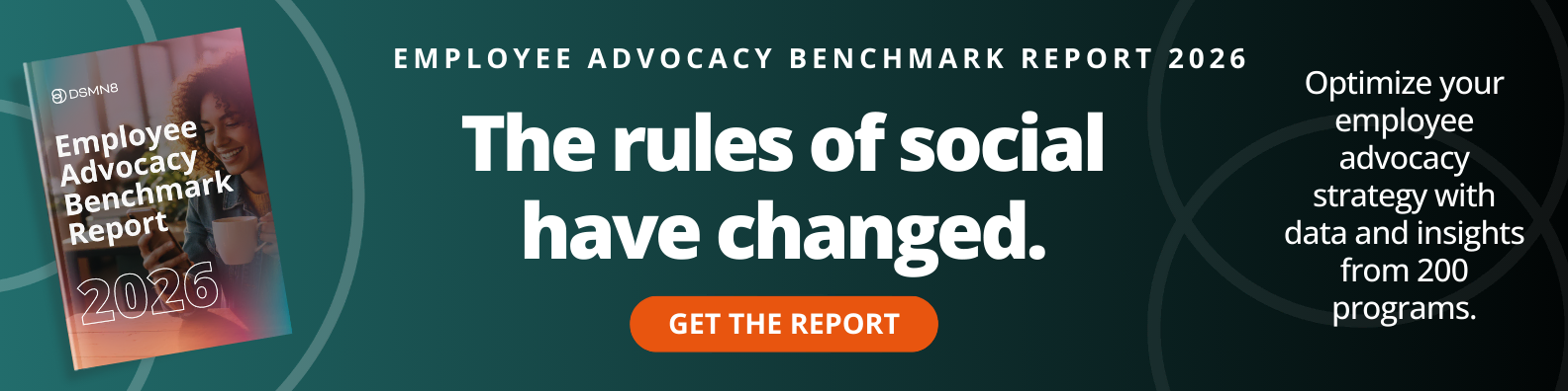 Employee advocacy benchmark report 2026: the rules of social have changed. Get the report. Optimize your strategy with data and insights from 200 programs.