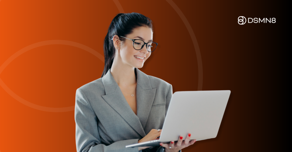 professional using laptop